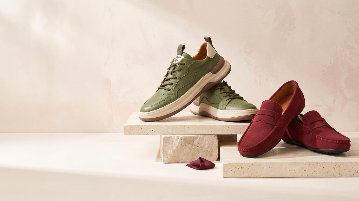 Beehera Men's Shoes collection — editorial product banner