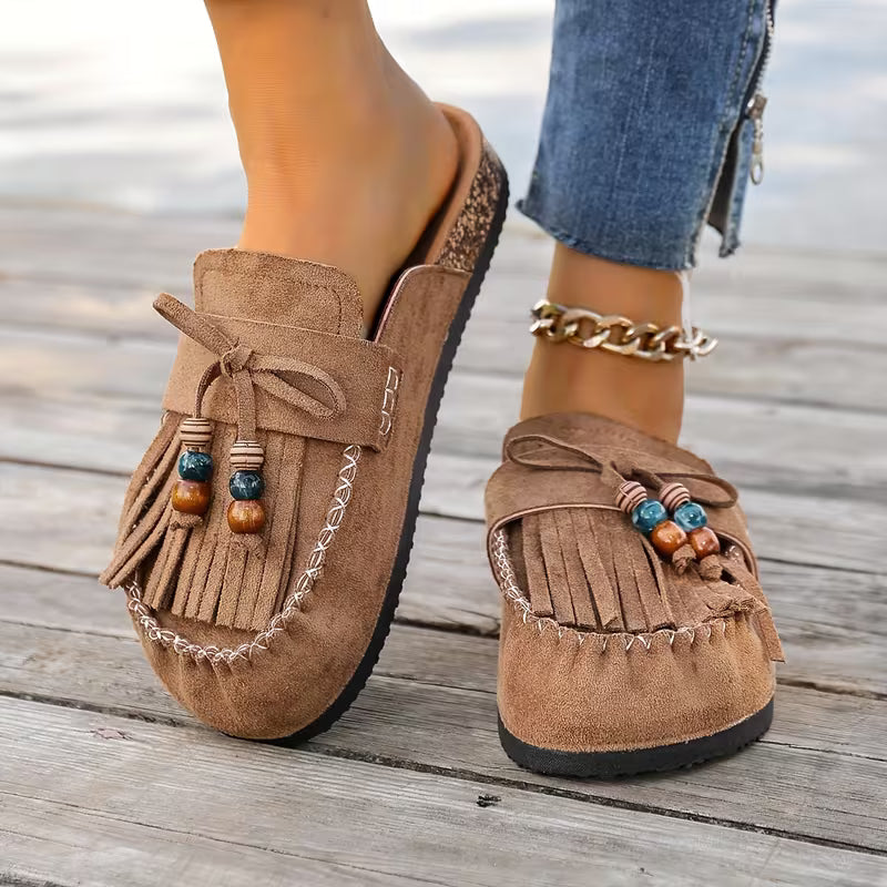 Zara Boho Tassel Mules