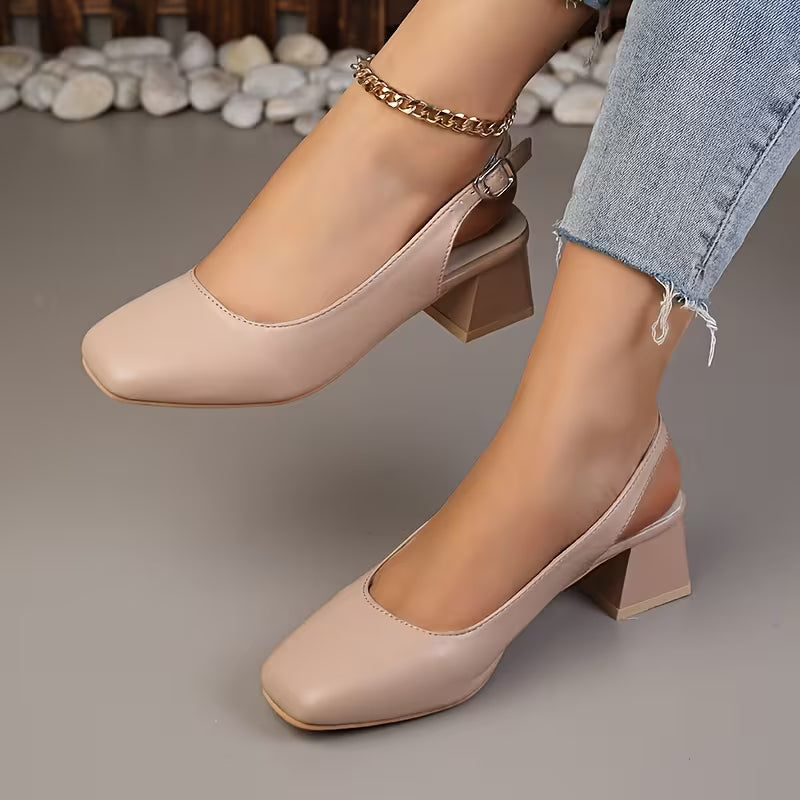 Elara Block Heel Slingbacks