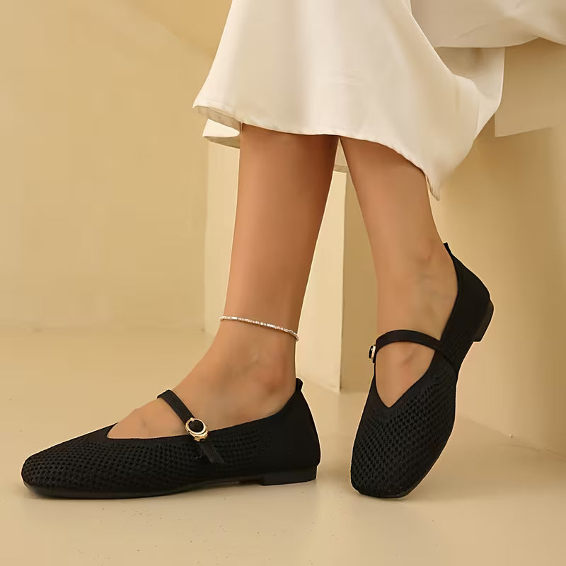 Cleo Knit Mary Jane Flats