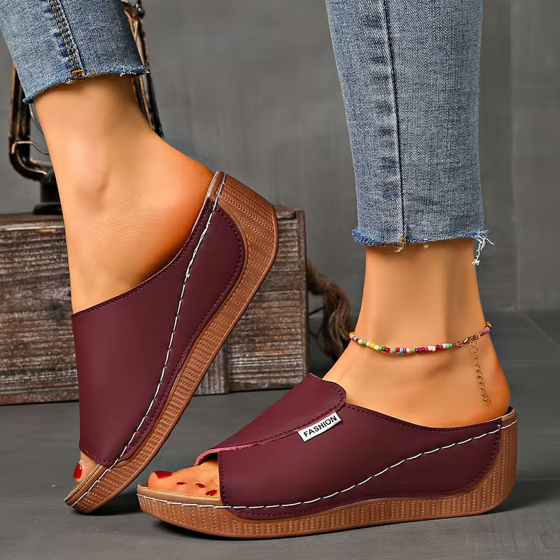Ortho Slip-On Wedge Sandals