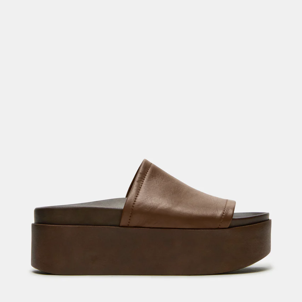 Arwinn Leather Platform Slides