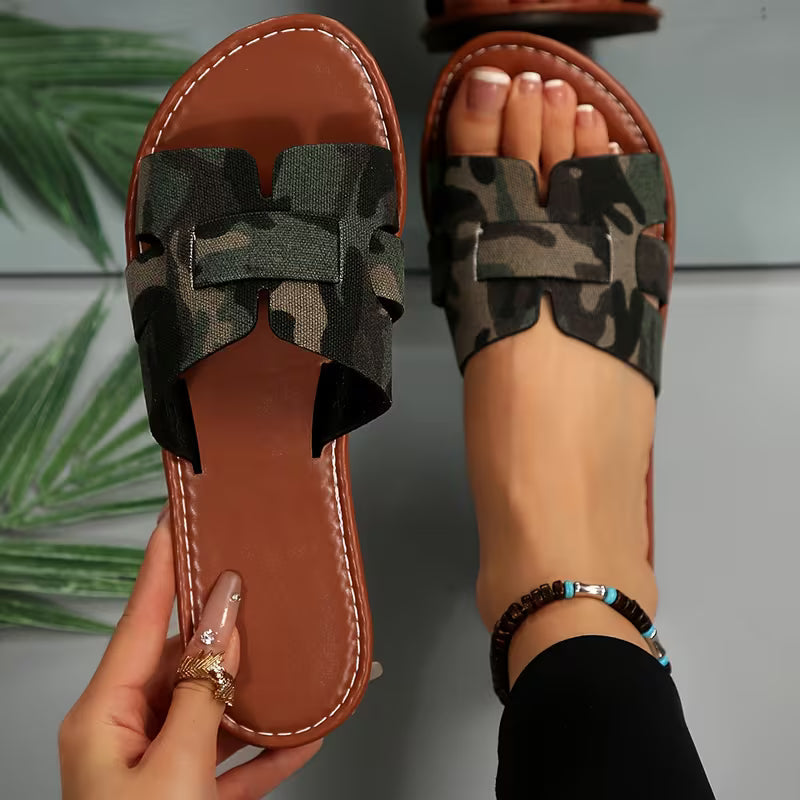 Demi Denim Slides