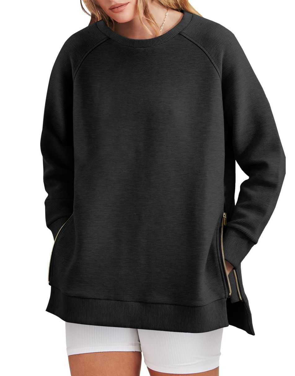 Colette | Zippered Tunic Sweatshirt