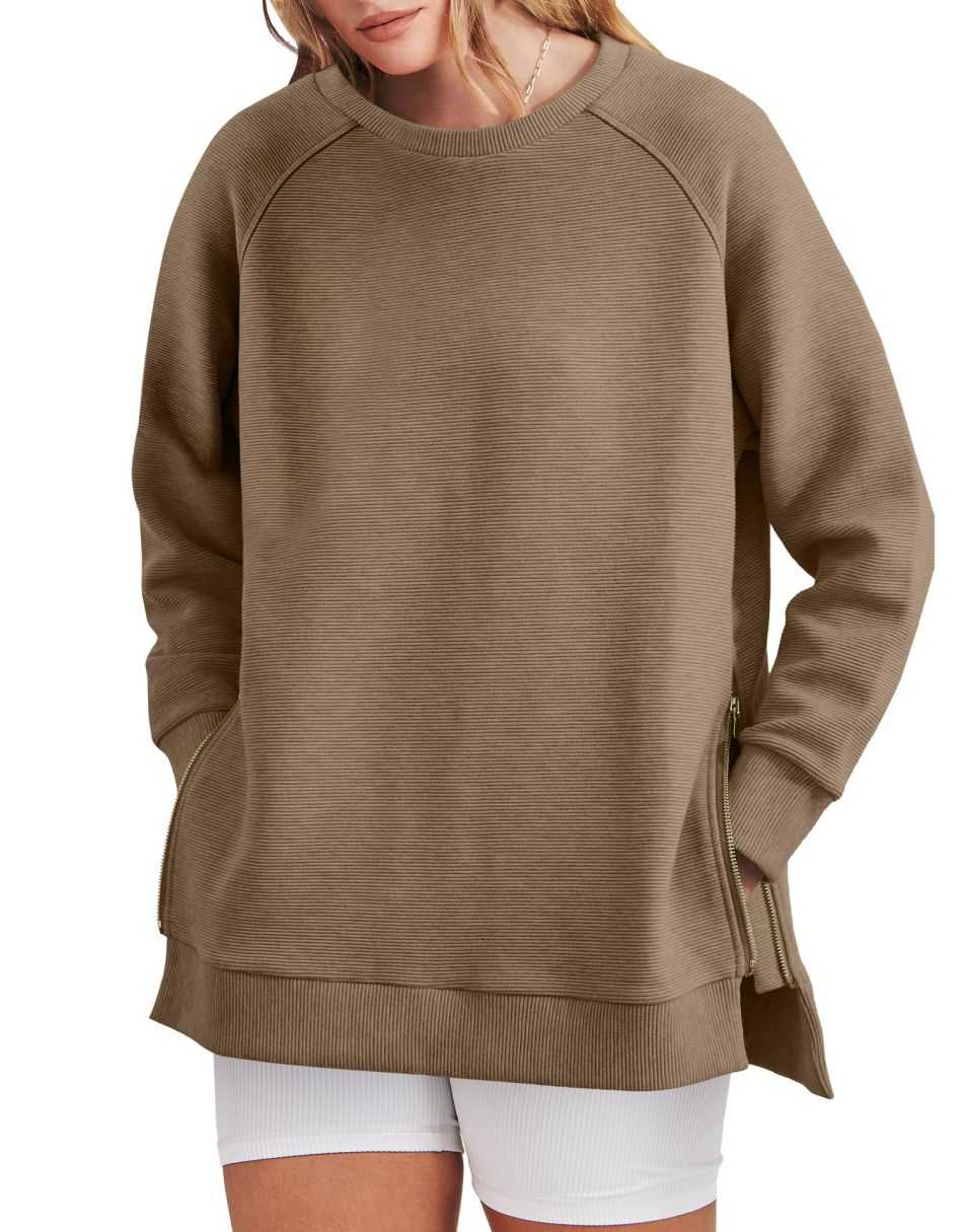 Colette | Zippered Tunic Sweatshirt