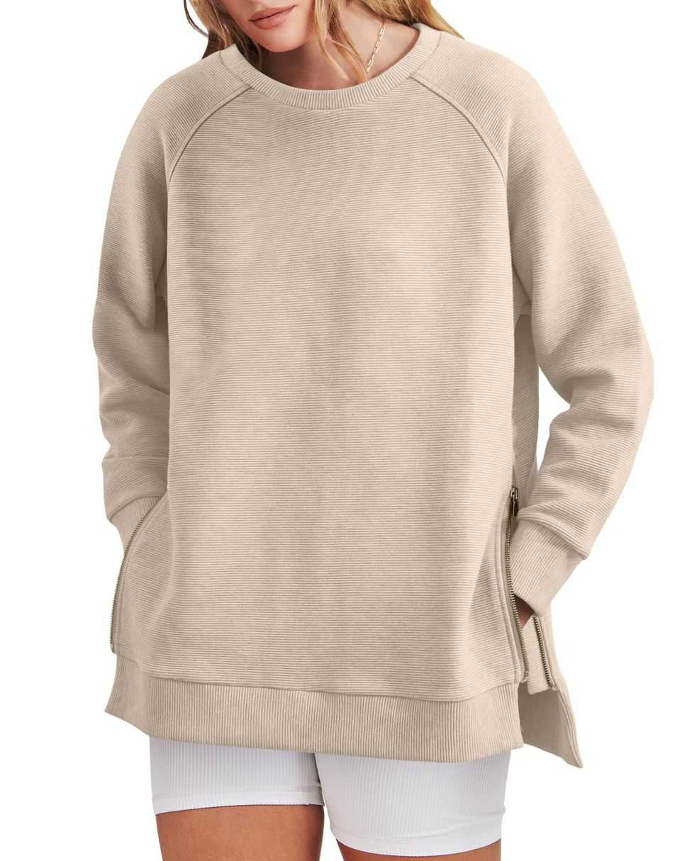 Colette | Zippered Tunic Sweatshirt