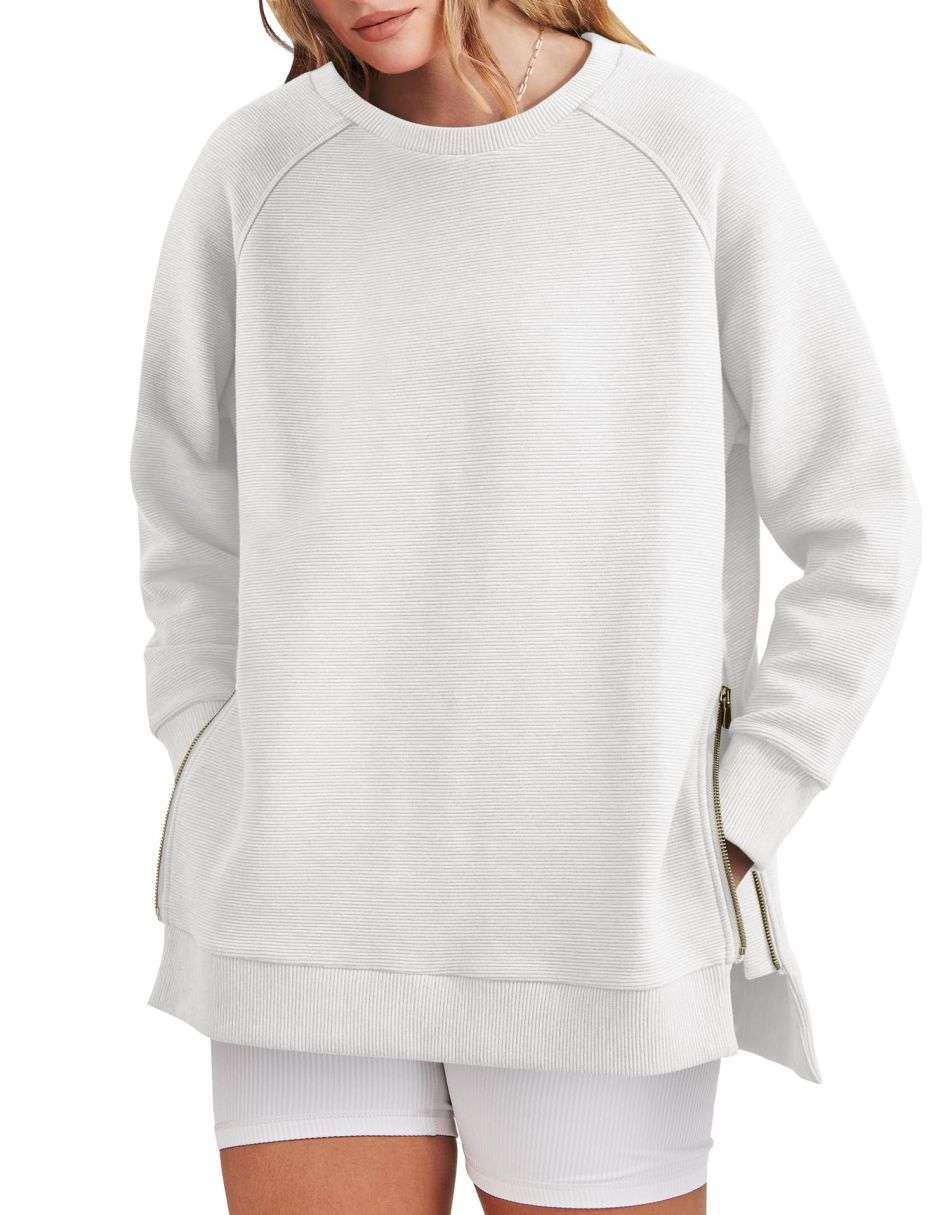 Colette | Zippered Tunic Sweatshirt
