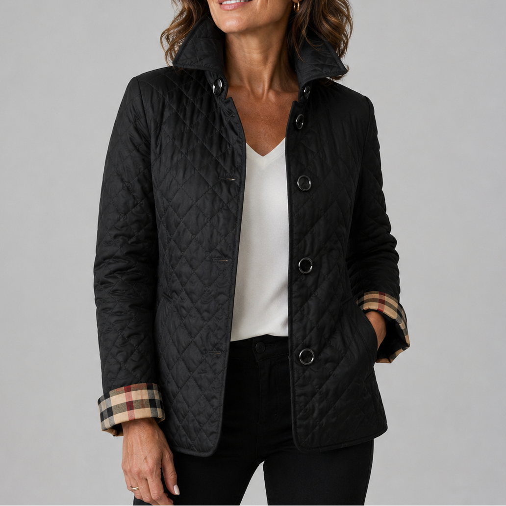 Lightweight Quilted Button Jacket