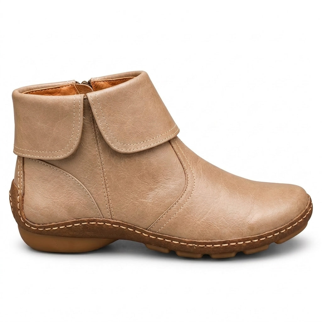 Comfort Hook-and-Loop Ankle Boots
