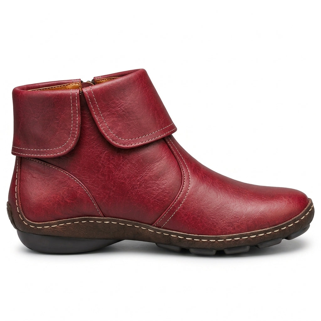Comfort Hook-and-Loop Ankle Boots