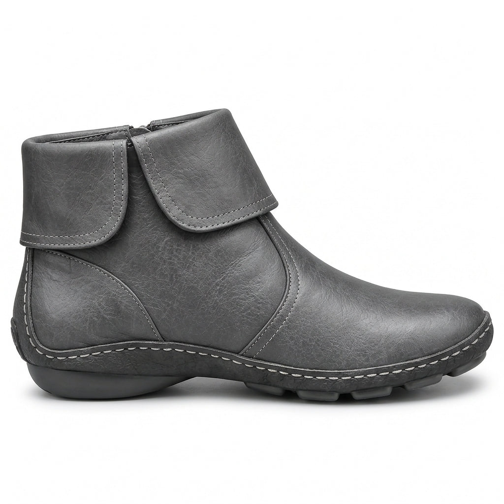 Comfort Hook-and-Loop Ankle Boots