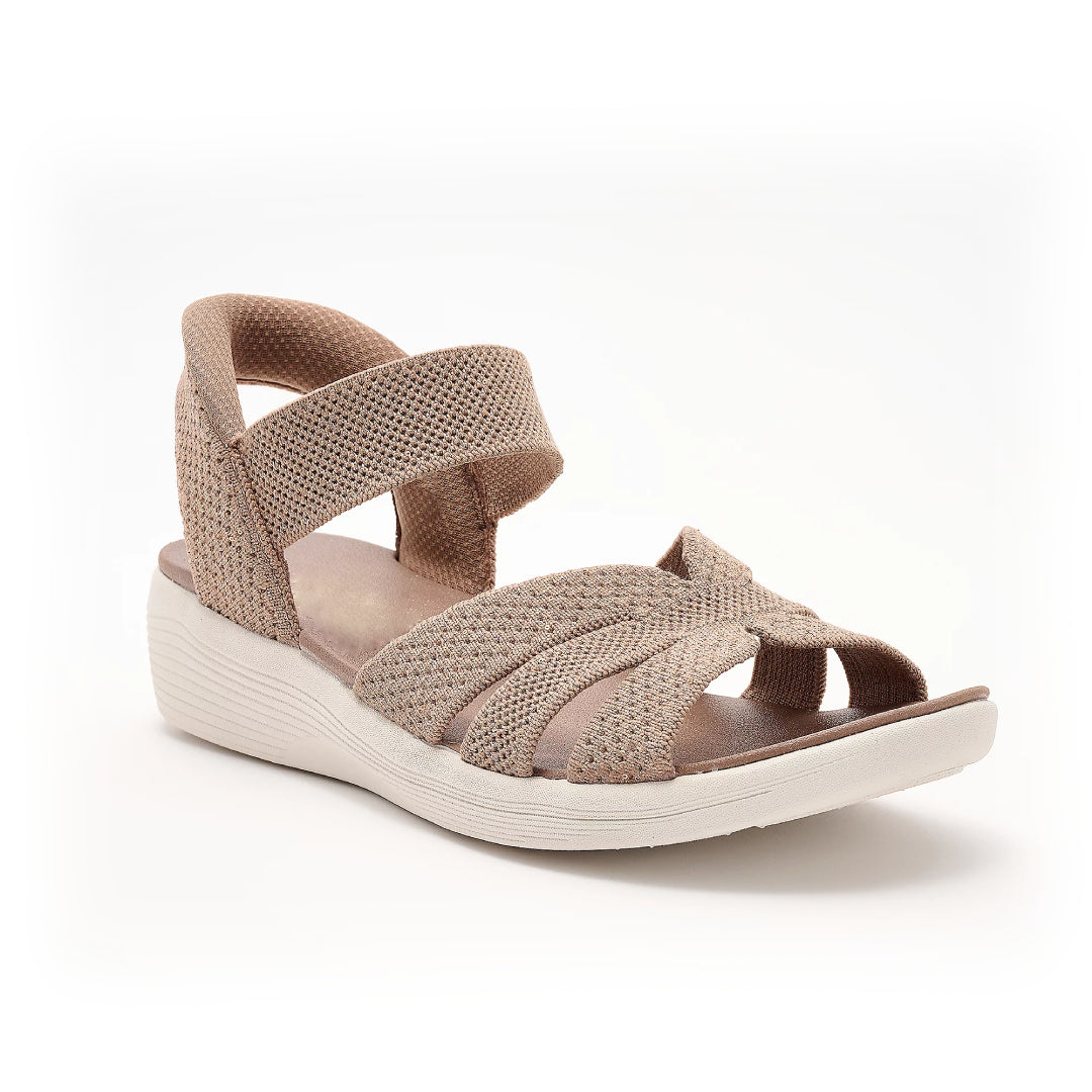 Sequin Knit Wedge Sandals