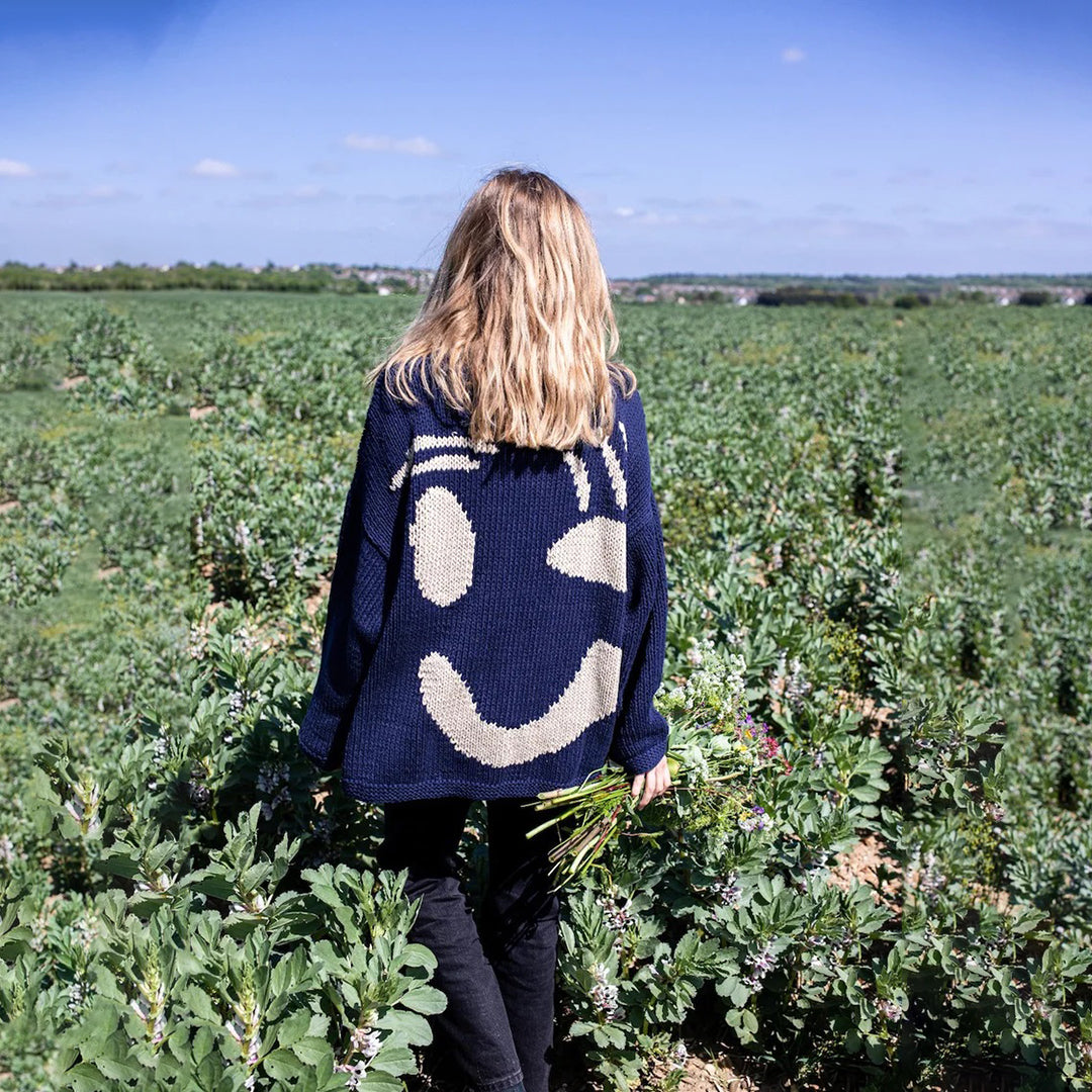 Darlene | Smiley Face Knit Sweater
