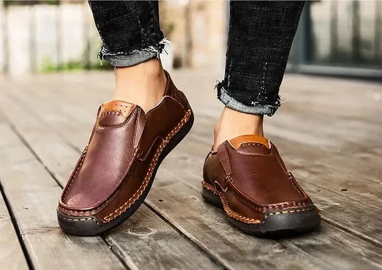 Milan Leather Loafer Slip-On Shoes