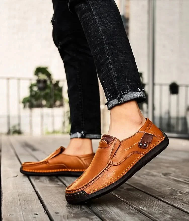 Milan Leather Loafer Slip-On Shoes