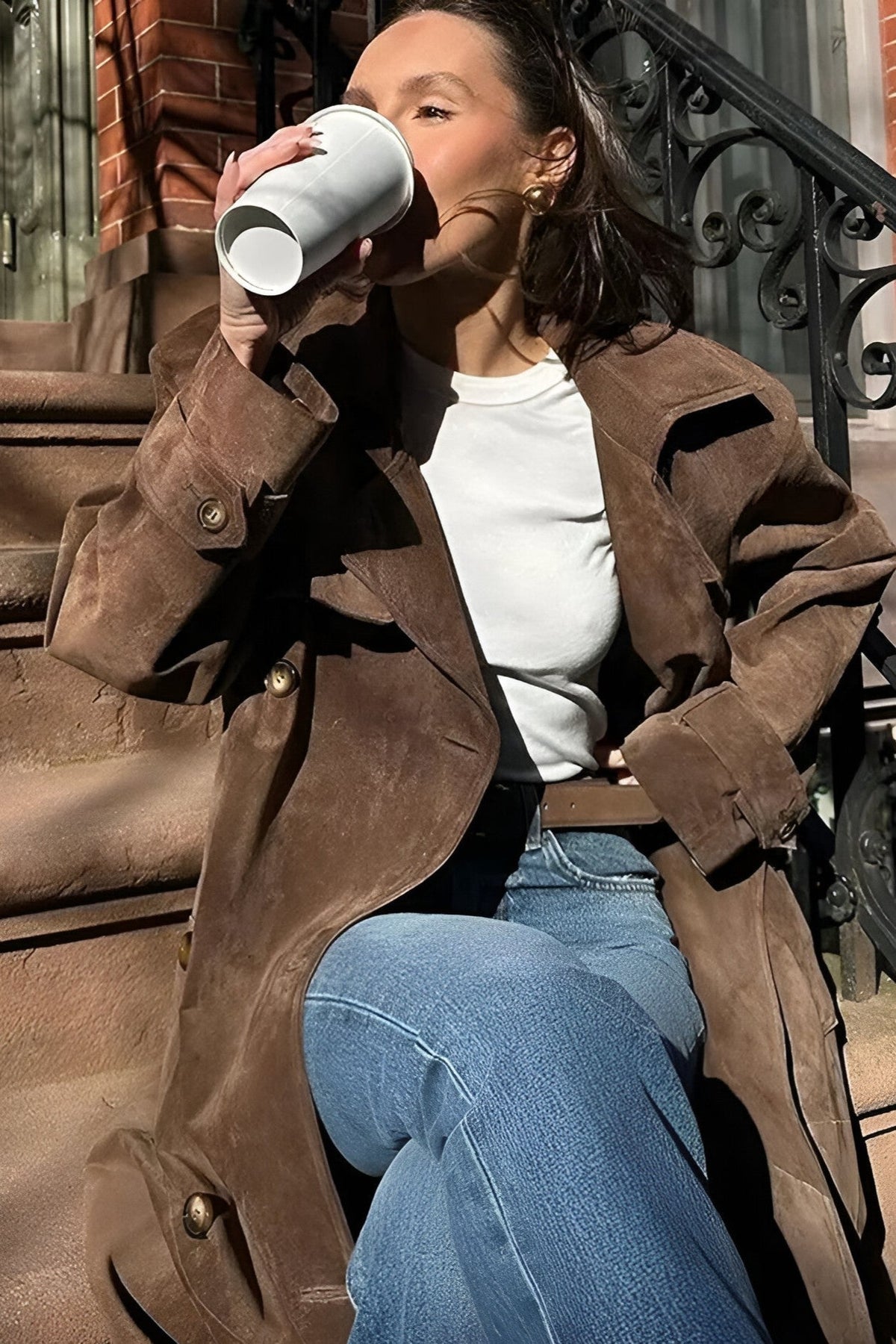 Long Brown Raincoat