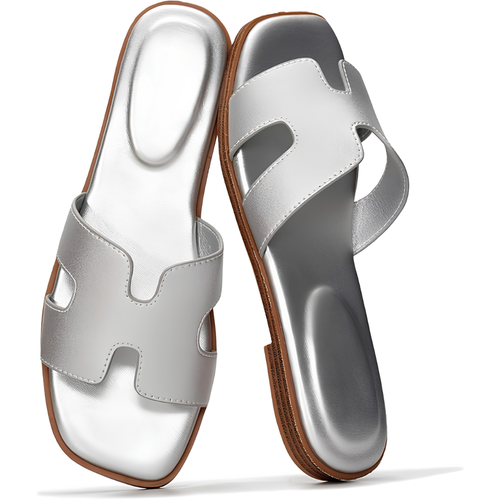 Tessa Raffia Slide Sandals