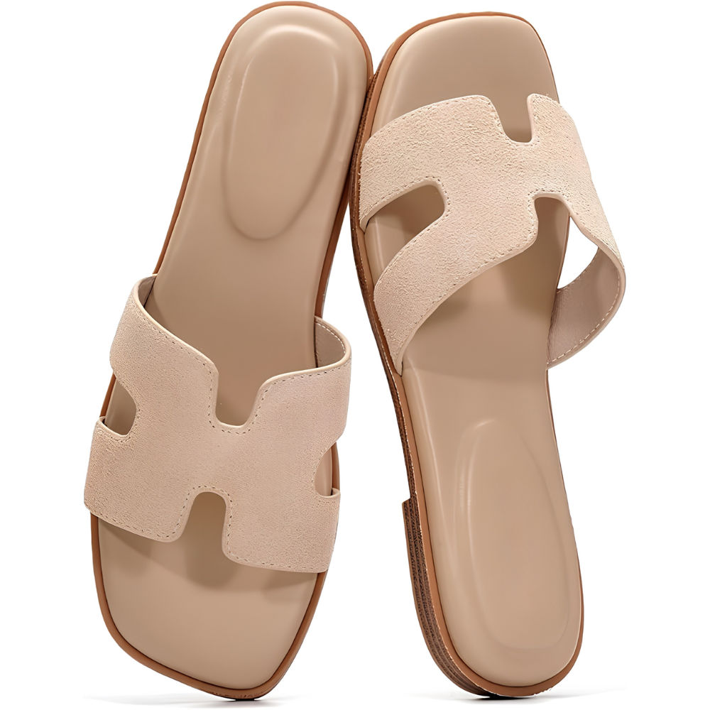 Tessa Raffia Slide Sandals