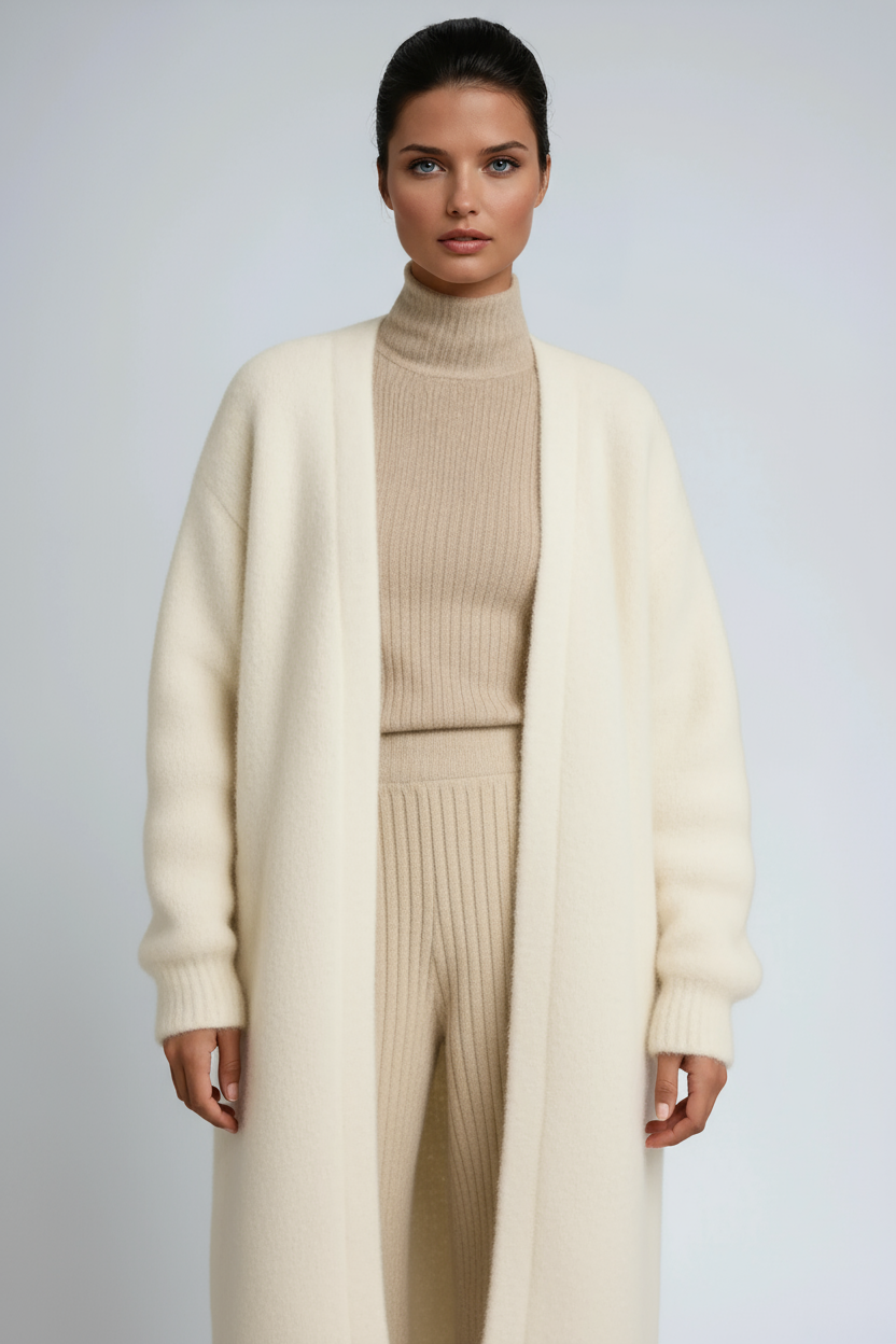 Long Open-Front Cardigan