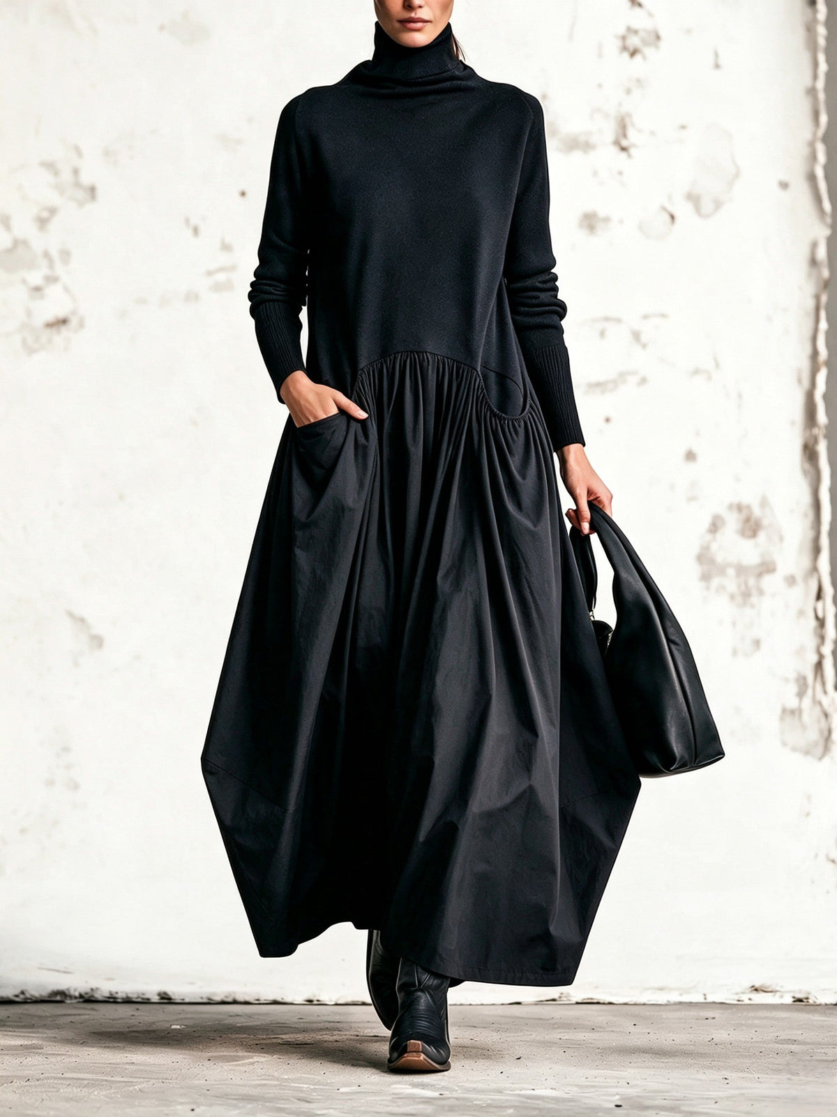 Soft-Touch Oversized Maxi Dress
