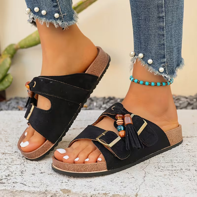 Rio Tassel Cork Sandals