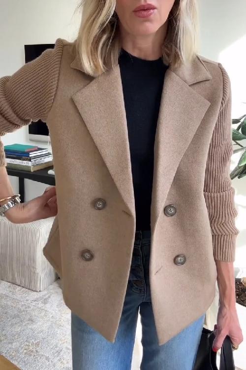 Sadie | Knit-Sleeve Blazer