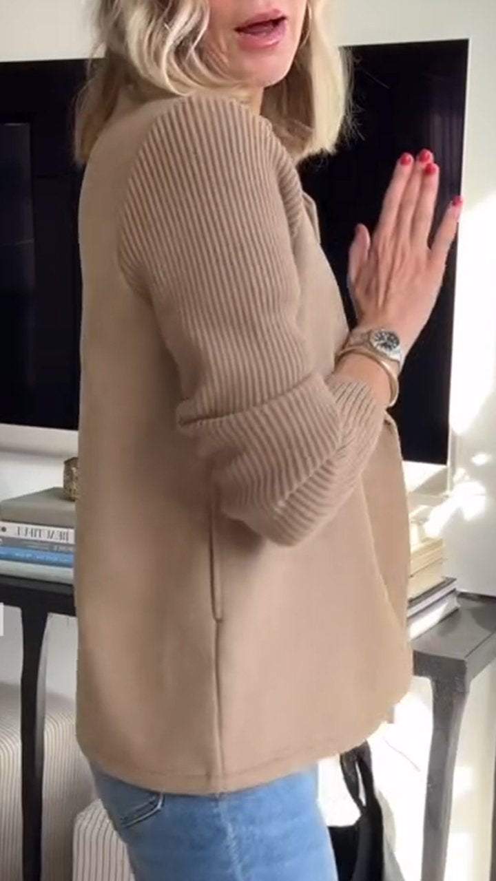 Sadie | Knit-Sleeve Blazer