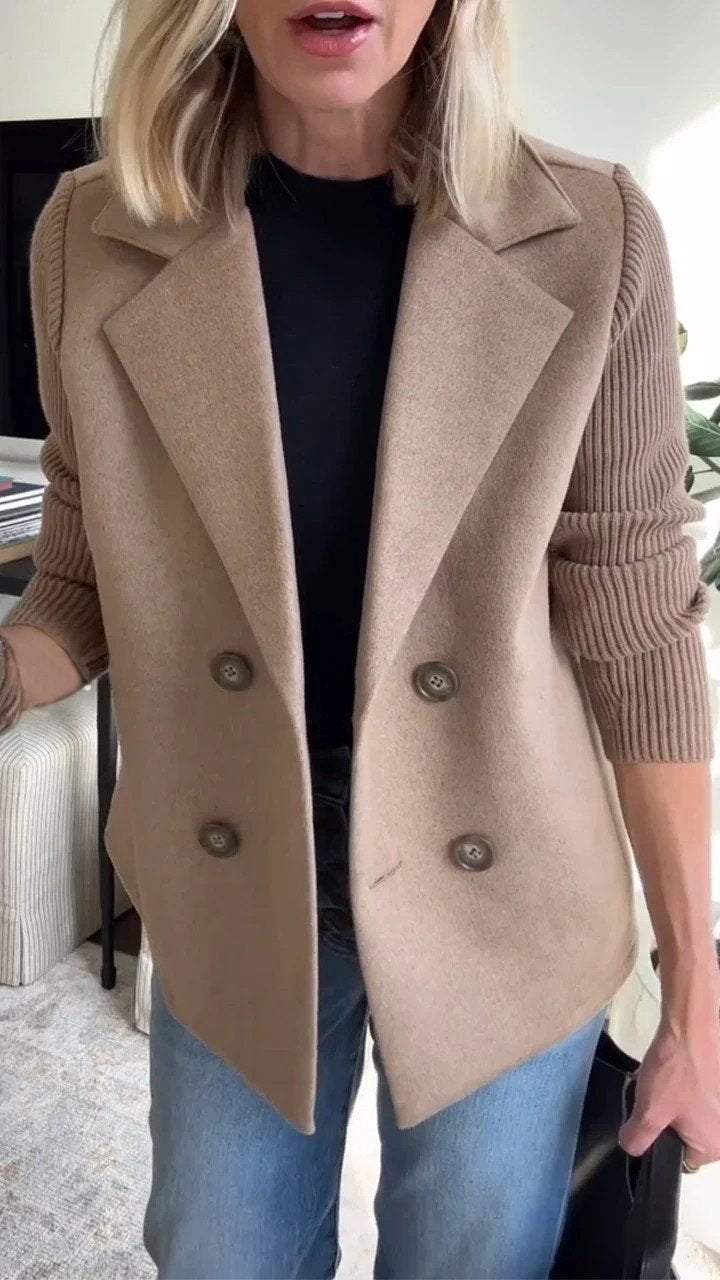 Sadie | Knit-Sleeve Blazer