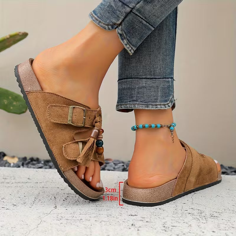 Rio Tassel Cork Sandals