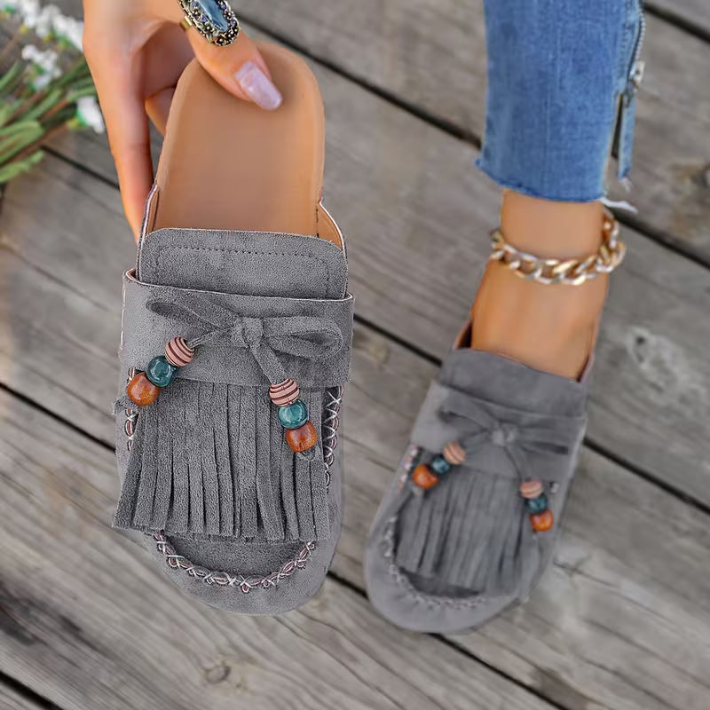 Zara Boho Tassel Mules
