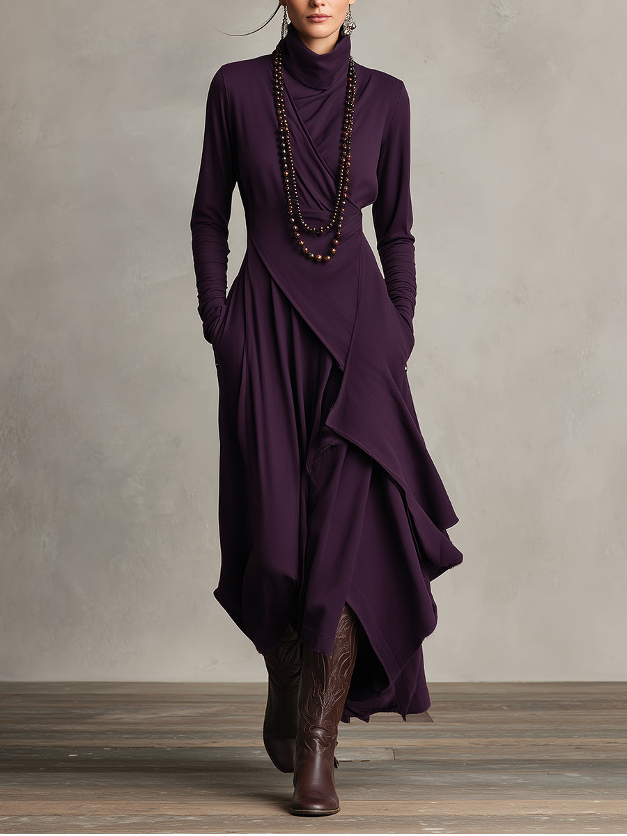 Marsha | Turtleneck Knit Maxi Dress