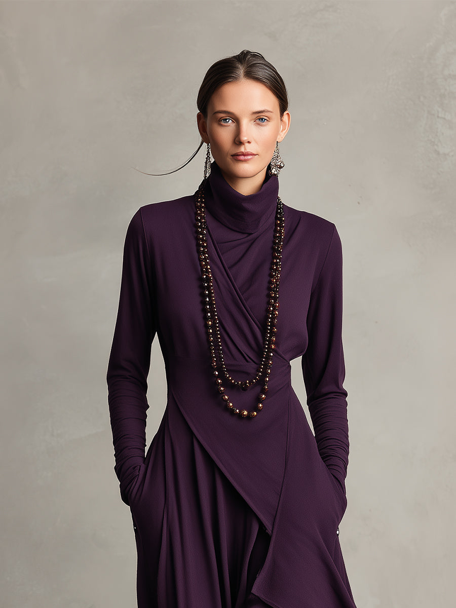 Marsha | Turtleneck Knit Maxi Dress