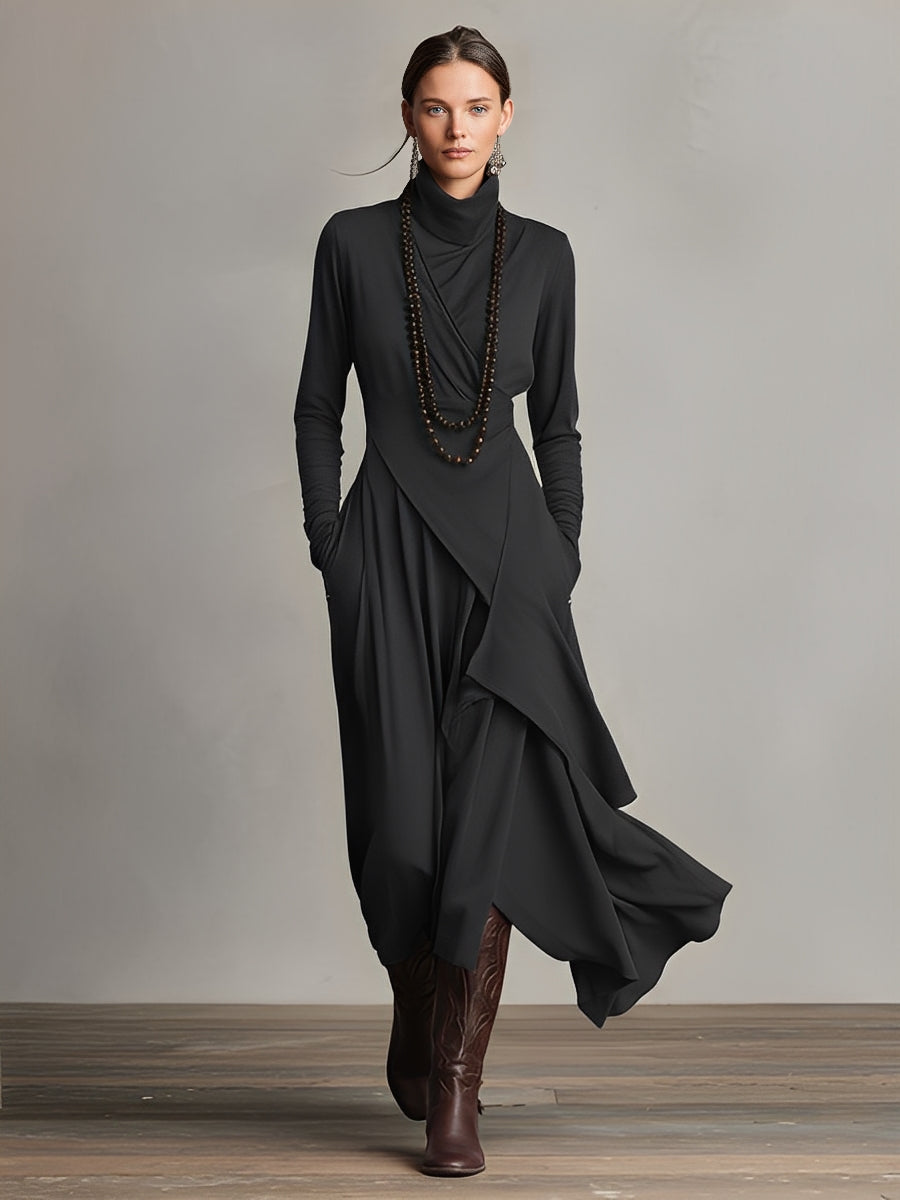 Marsha | Turtleneck Knit Maxi Dress
