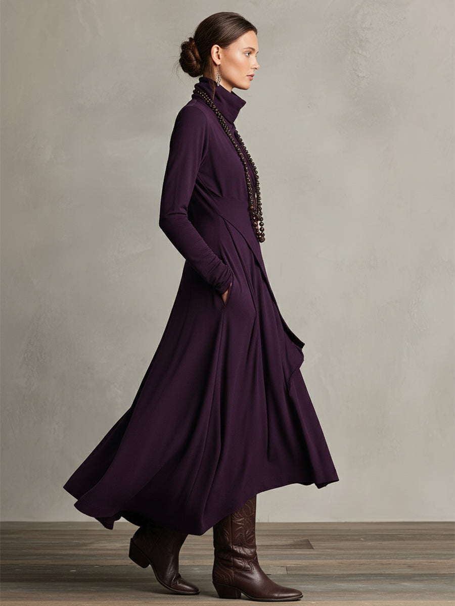Marsha | Turtleneck Knit Maxi Dress
