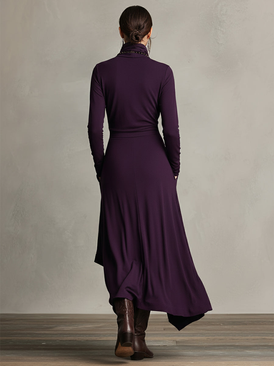 Marsha | Turtleneck Knit Maxi Dress