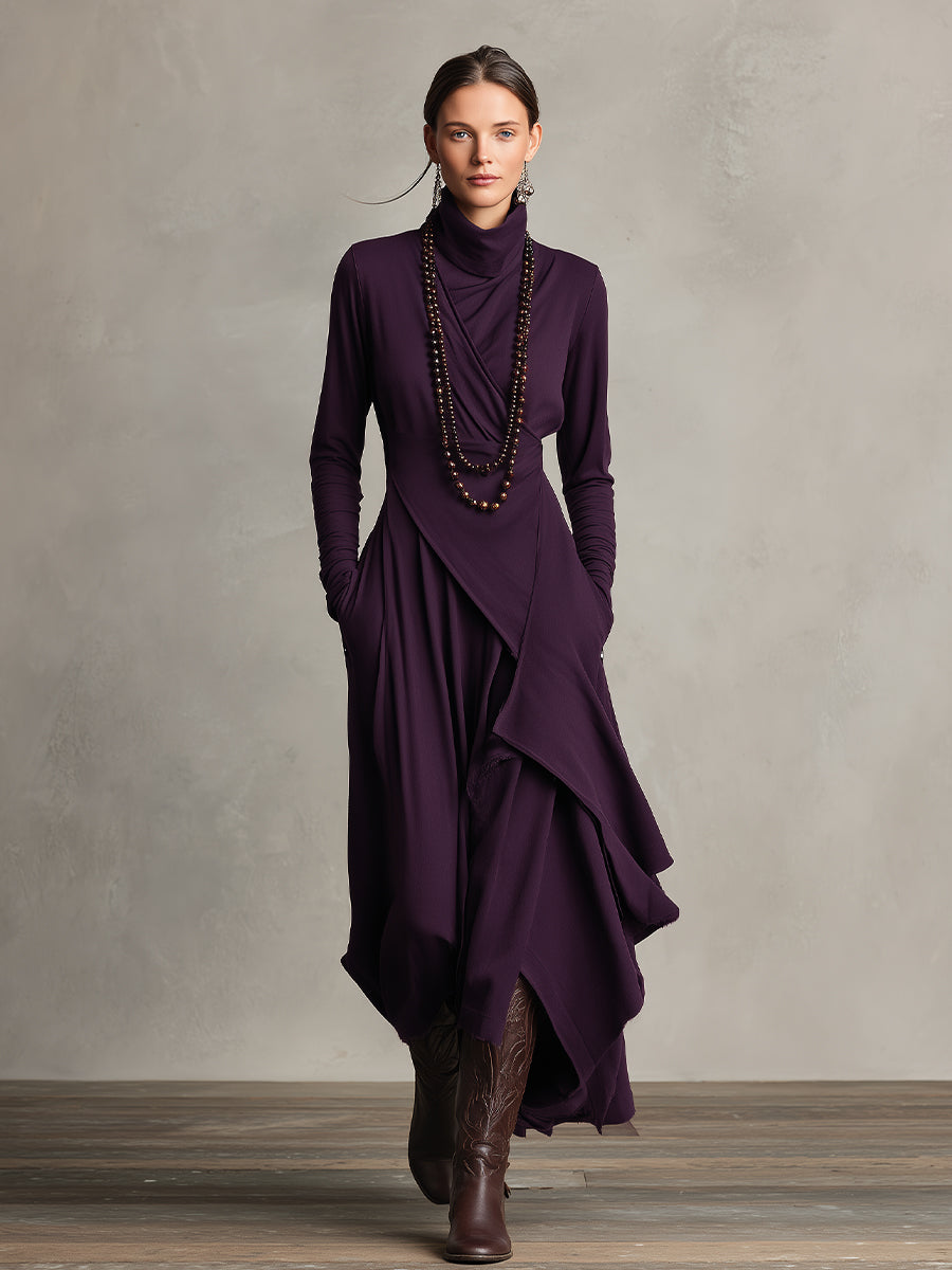 Marsha | Turtleneck Knit Maxi Dress