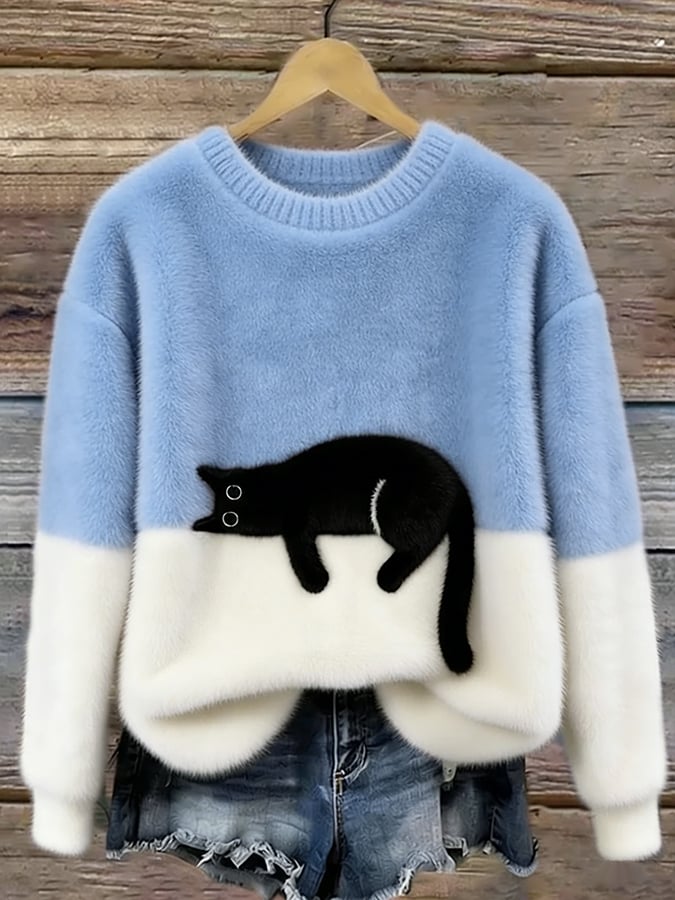 Opal | Cat-Print Sweater
