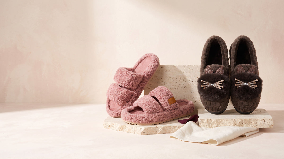 Beehera Women's Slippers collection — editorial product banner