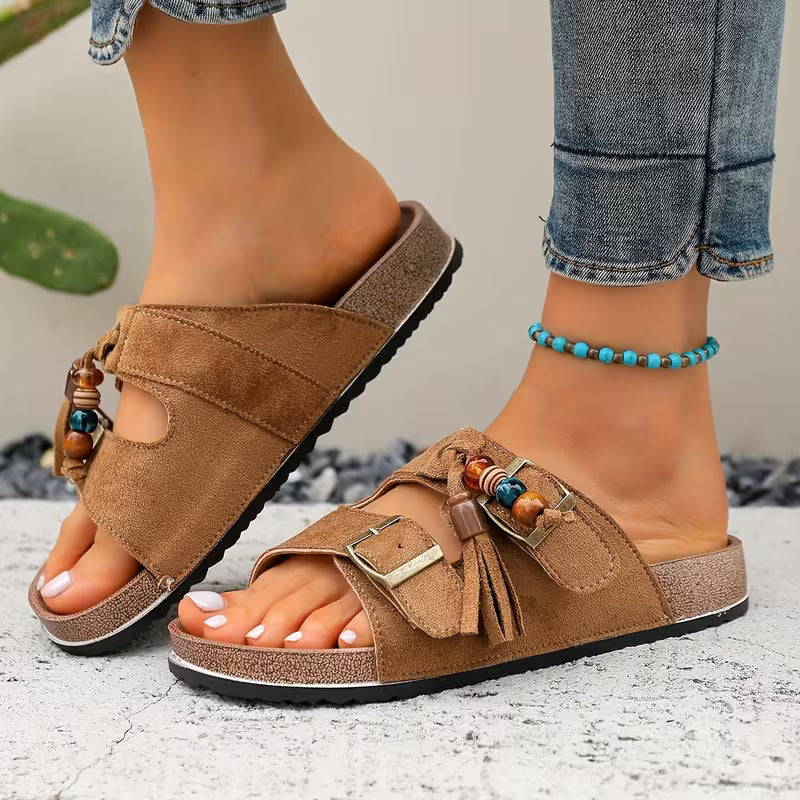 Rio Tassel Cork Sandals