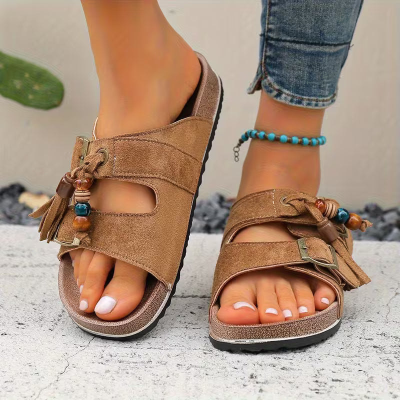 Rio Tassel Cork Sandals