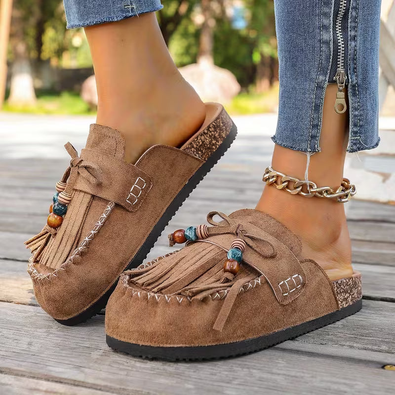 Zara Boho Tassel Mules