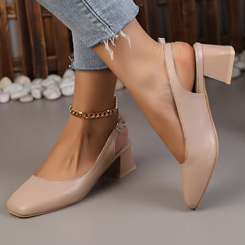 Elara Block Heel Slingbacks