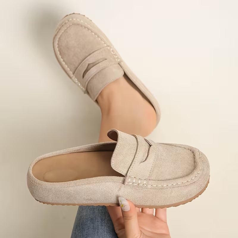 Nora Suede Mule Loafers