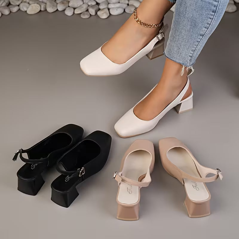 Elara Block Heel Slingbacks