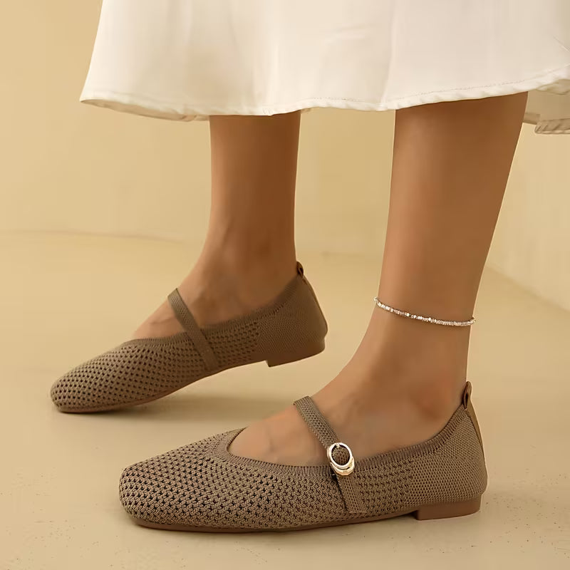 Cleo Knit Mary Jane Flats