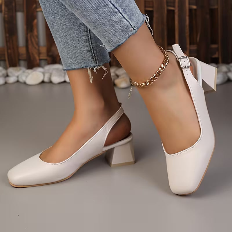 Elara Block Heel Slingbacks