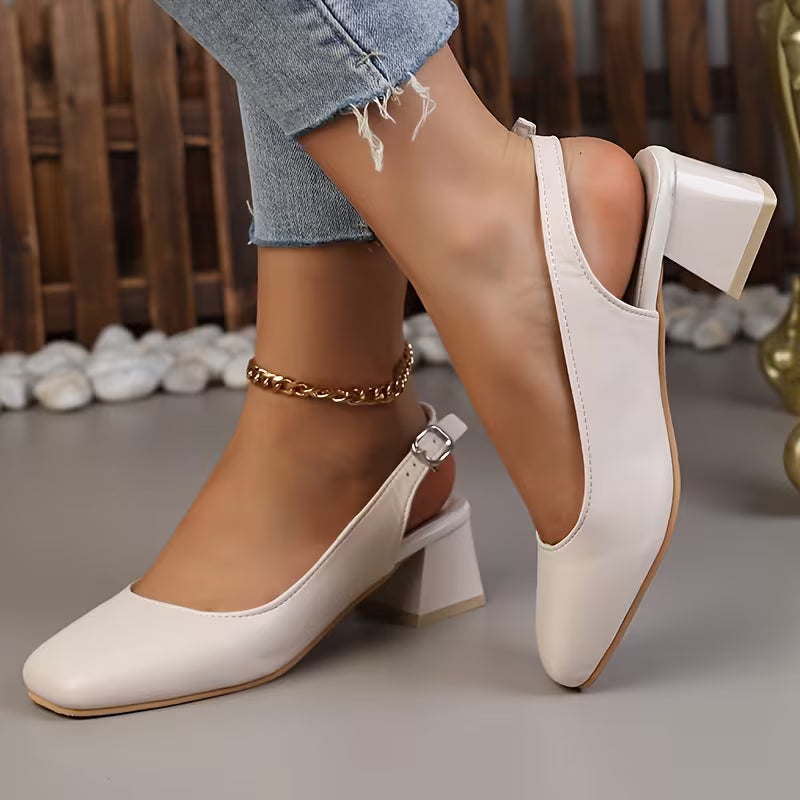Elara Block Heel Slingbacks