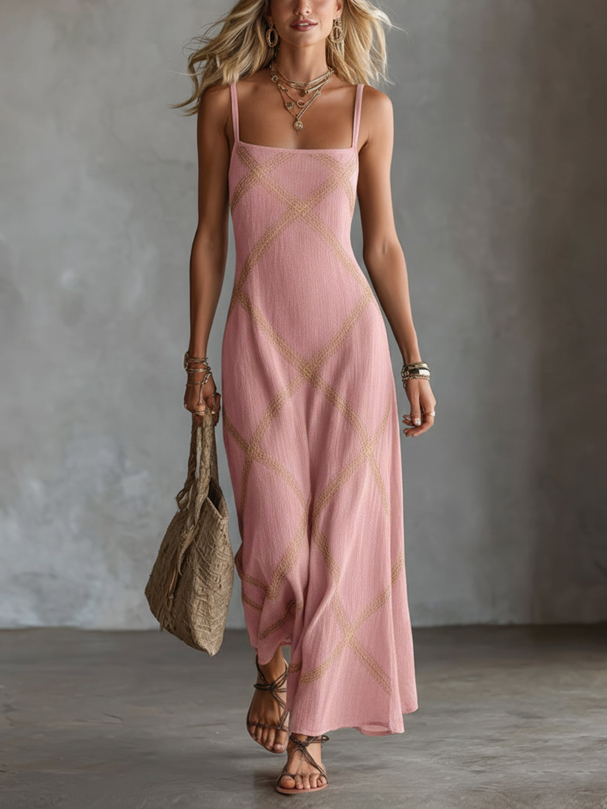 Lightweight Wide-Strap Boho Dress