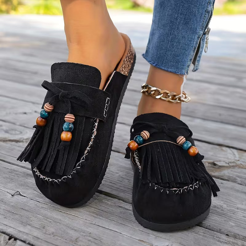 Zara Boho Tassel Mules