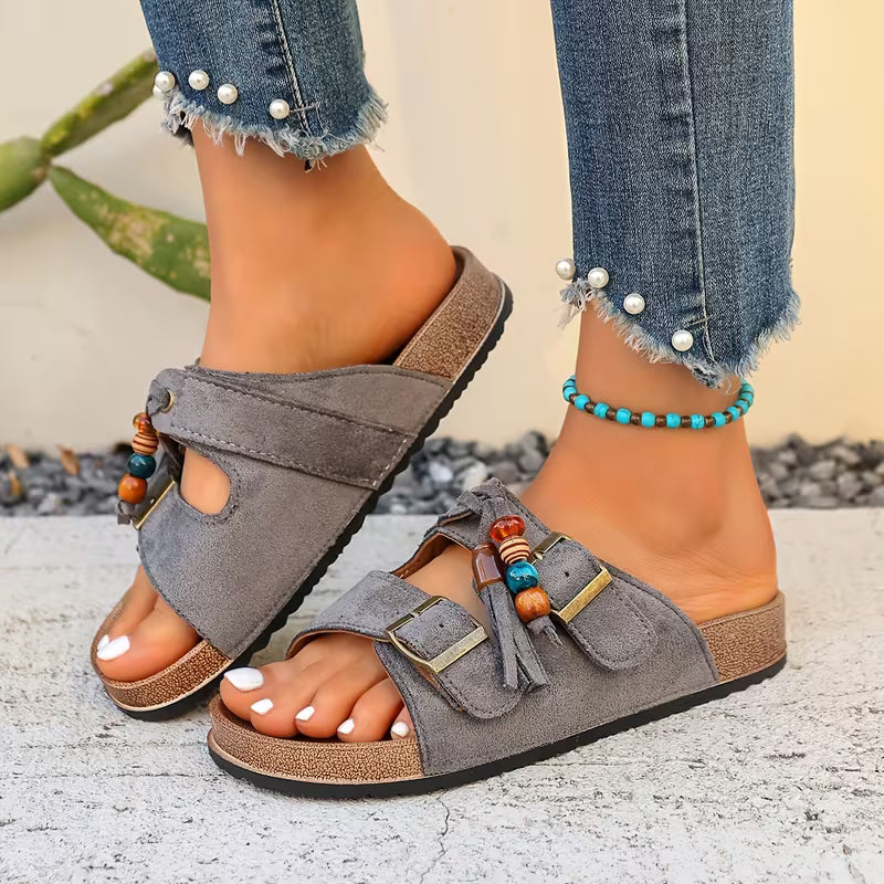 Rio Tassel Cork Sandals